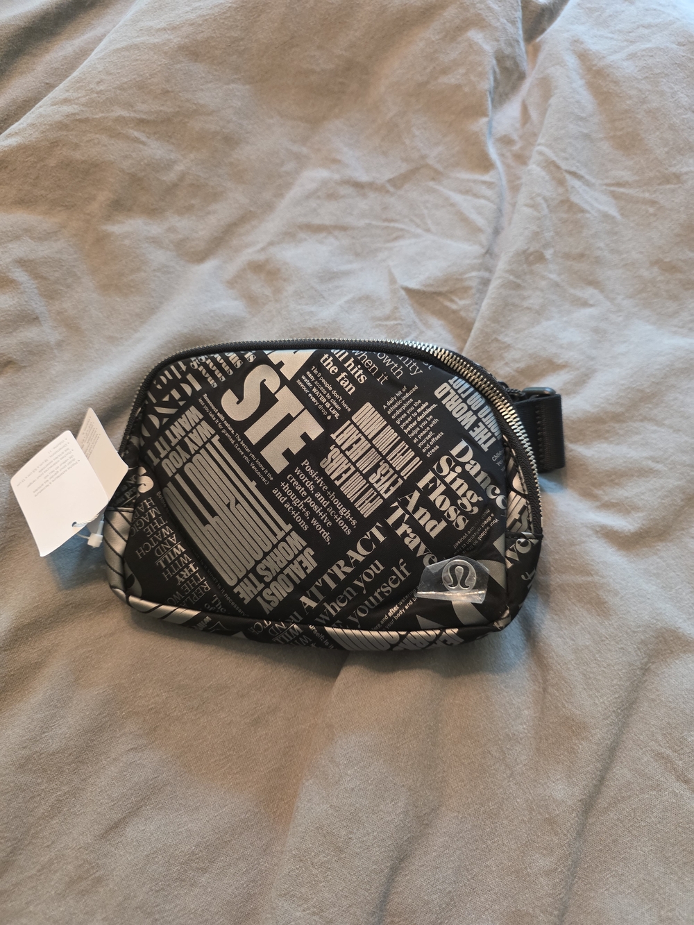 lululemon Black and Silver Belt Bag 1L
